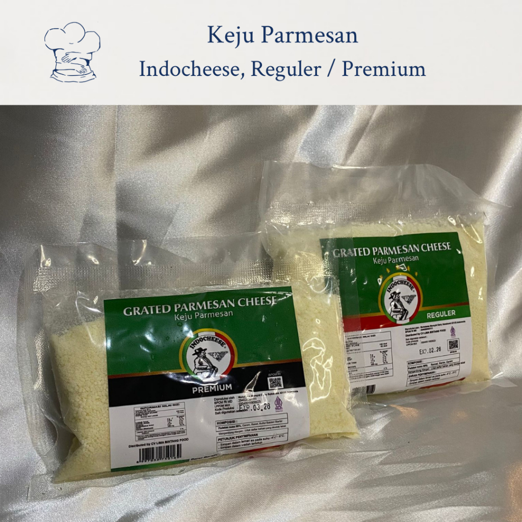 

Indocheese Keju Parmesan Reguler 300gr & Premium 200gr – Keju Bubuk untuk Pasta, Pizza, Salad