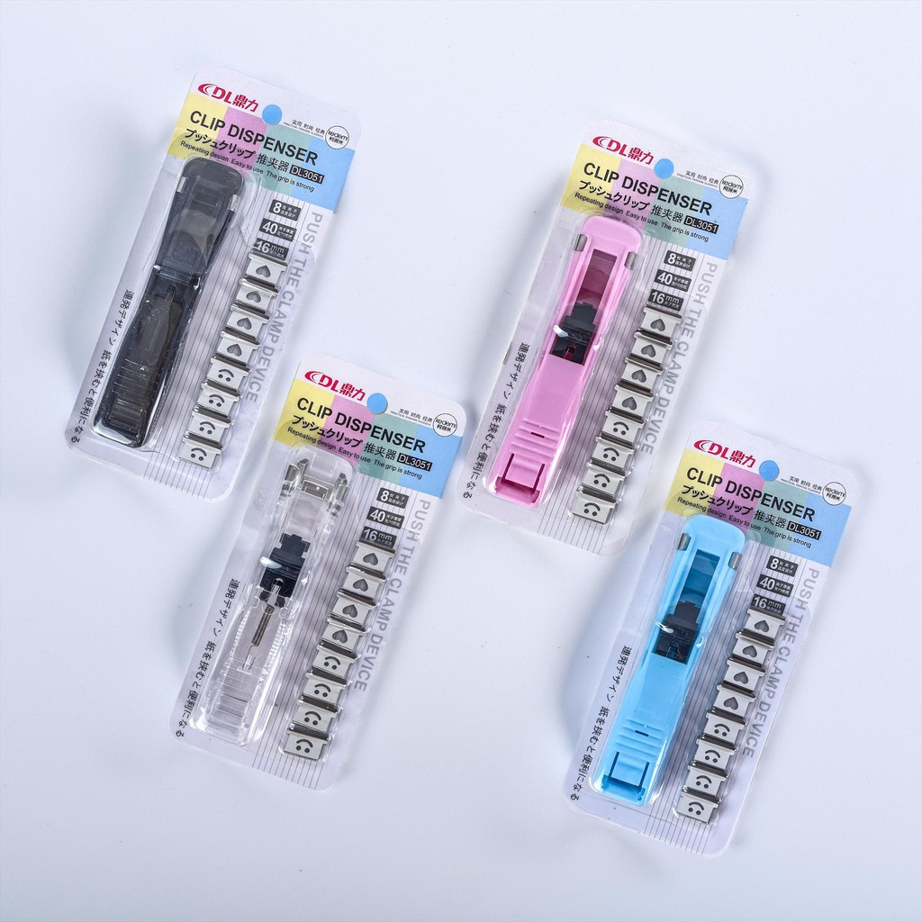 

Fastener Stapler Paper Clips Free 8 Klip / Kliper Penjepit Kertas / Stapler Dorong Binder Clip Otomatis