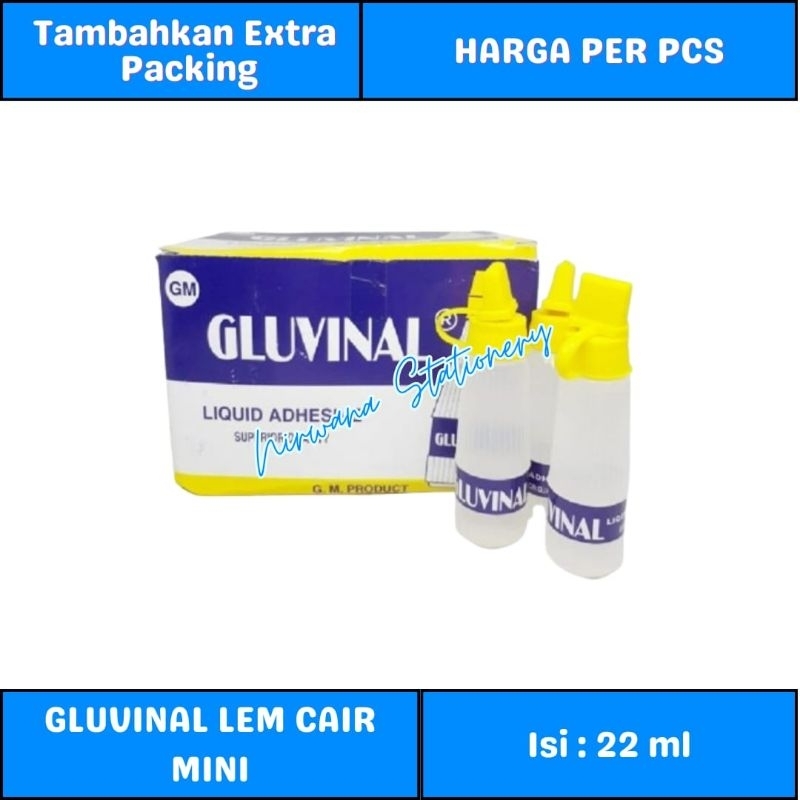 

Gluvinal Lem Cair Bening Mini 22ml / Lem Kertas