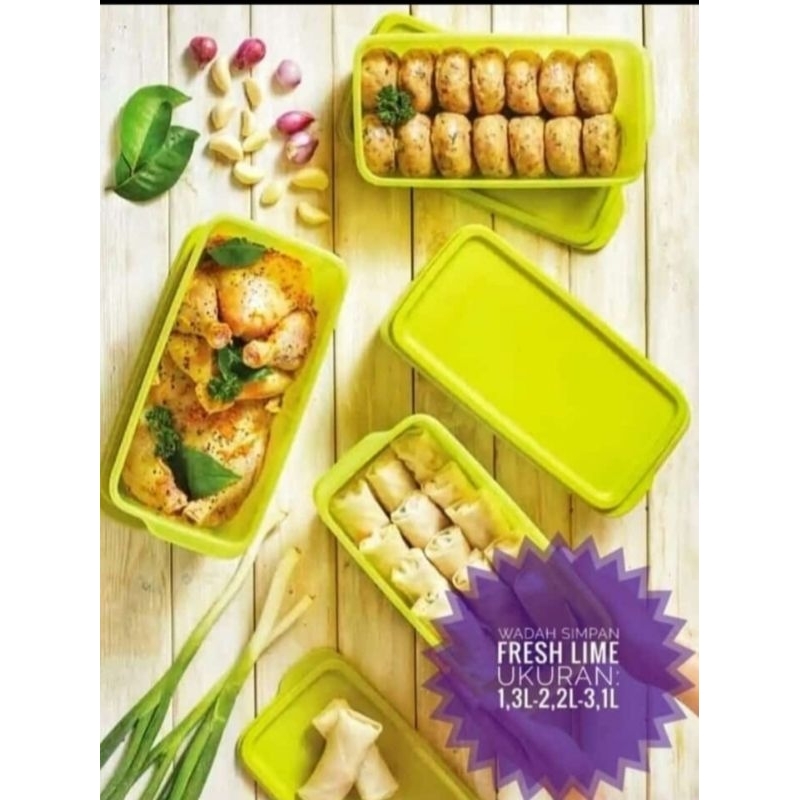 Tupperware Fresh Lime Collection Kotak Penyimpanan