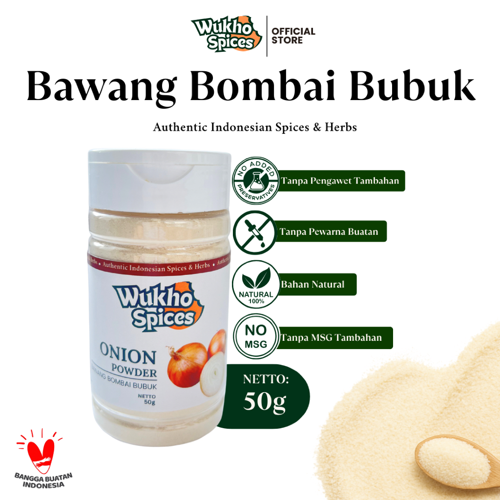 

Wukho Spices - Onion Powder / Bawang Bombai Bubuk Bumbu Dapur