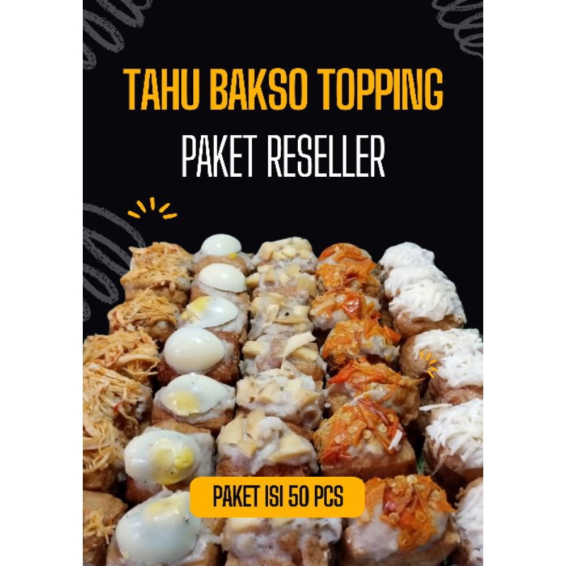 

Paket Reseller Tahu Bakso Topping Ngeunah isi 50 pcs