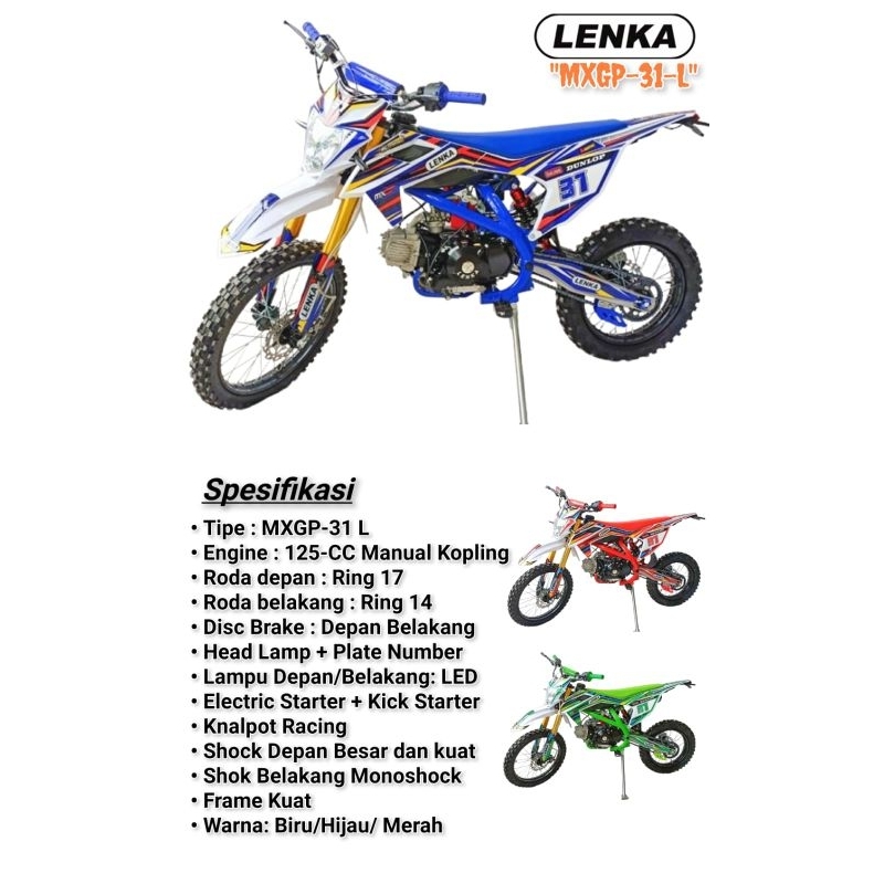 MEDIUM TRAIL LENKA 31L 125CC MANUAL KOPLING