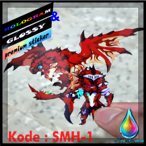 

MONSTER HUNTER Stiker Premium GAME Glossy & Hologram ukuran +-6-12cm