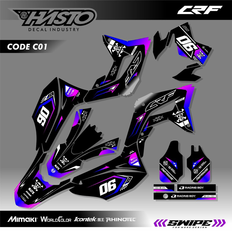 PROMO DECAL CRF 150 - Stiker Motor Trail /Stiker Honda Crf 150L / Stiker Custom / Decal Custom