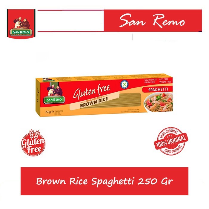

San Remo Brown Rice Spaghetti Gluten Free 250 Gr