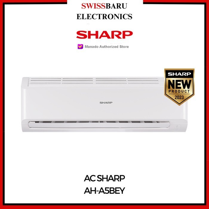 MANADO - AC SHARP KAPASITAS 1/2PK  STANDARD AH-A5BEY (LENGKAP PASANG)