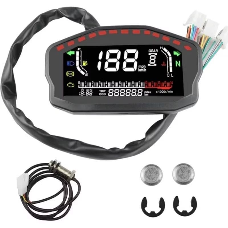 Digital Speedometer Motor Universal LED LCD Speedometer Digital Odometer Motorcycle