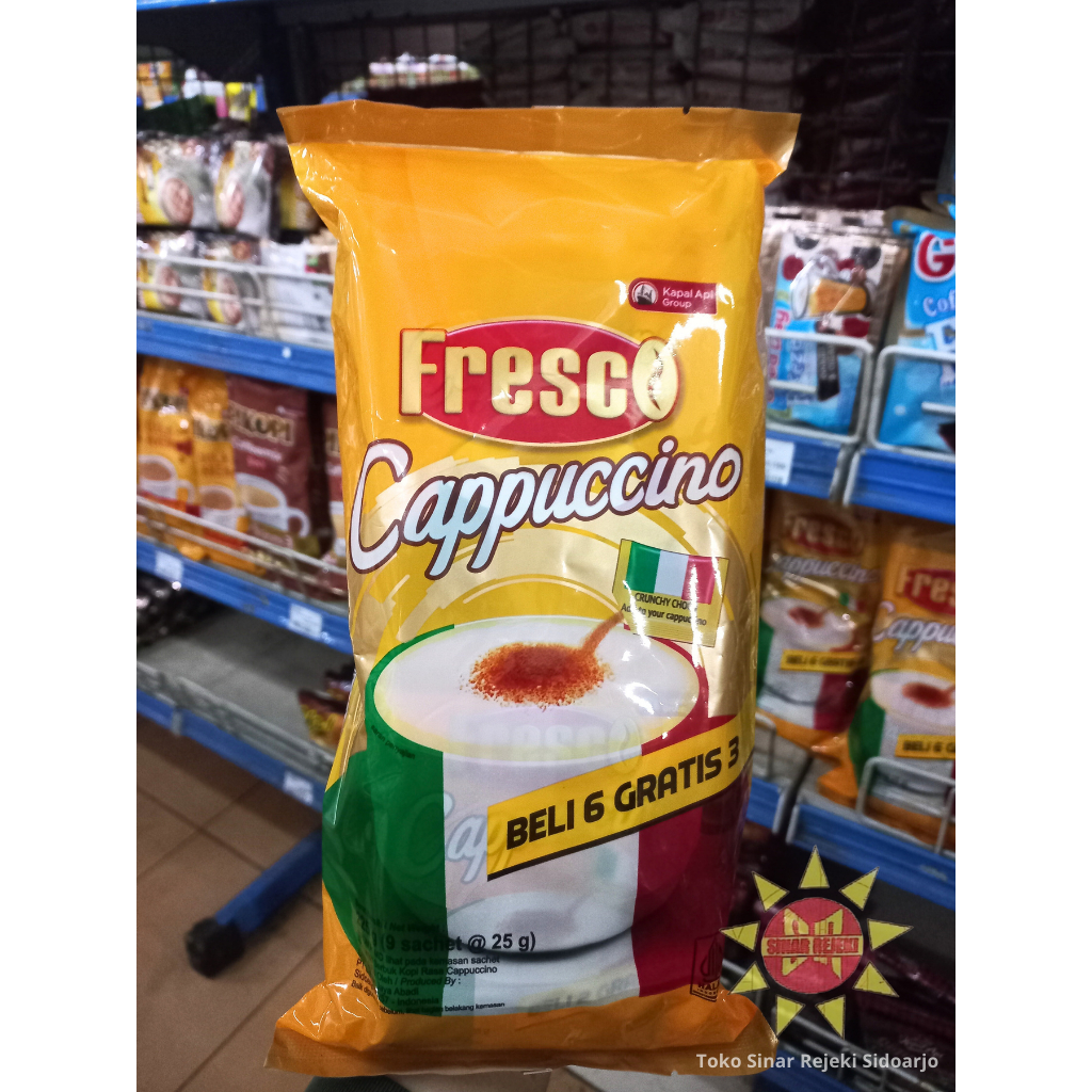 

Fresco Cappuccino Bag Isi 9 Sachet @25 gram