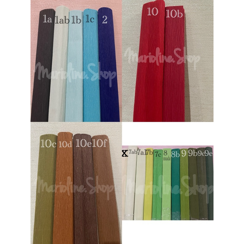 

Kertas Krep Impor Tebal Itali Italia Crepe Paper Roll Paper Flower Wrapping Paper Crepe Krep Impor