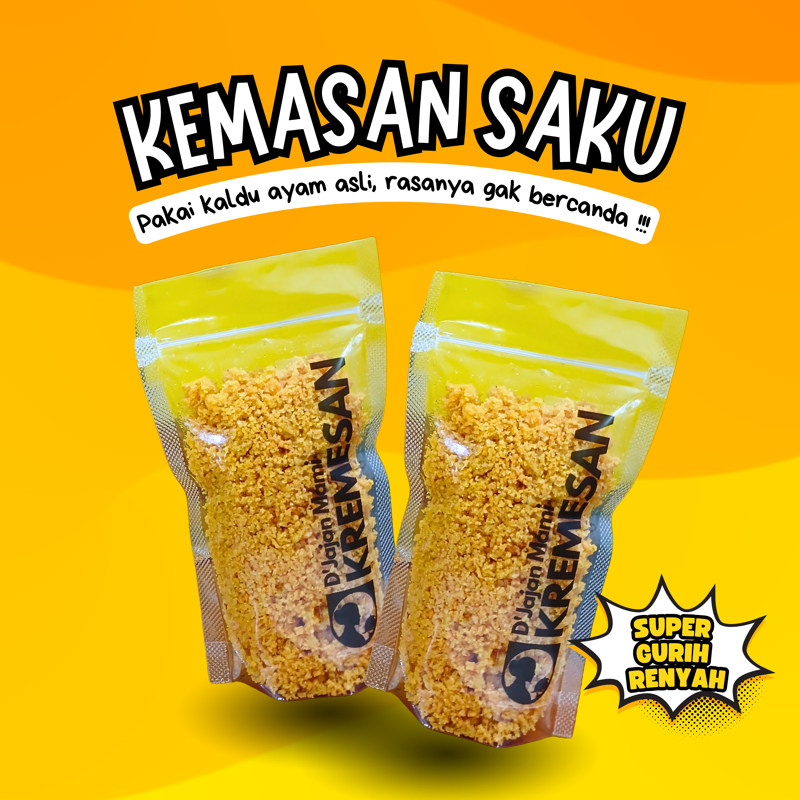 

Kremesan Kaldu Ayam 100gr – Renyah Pol, Rasa Real Ayam!
