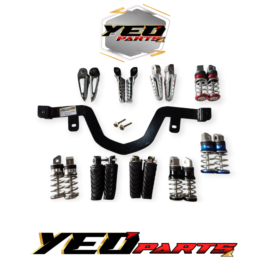 Footstep Pijakan kaki motor Honda Scoopy karbu old 2006-2012 slim flatbar aksesoris Scoopy