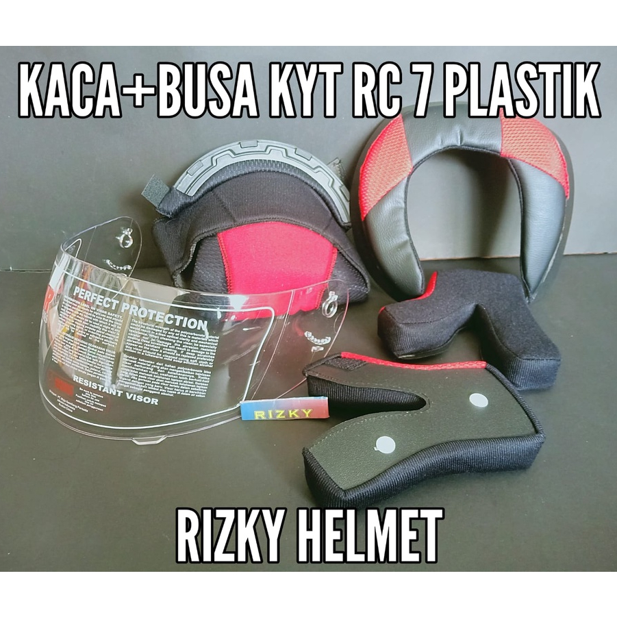 Busa Helm kancing Plastik KYT RC 7, KYT RC7 + Kaca Helm KYT RC 7, Kaca Helm KYT RC7