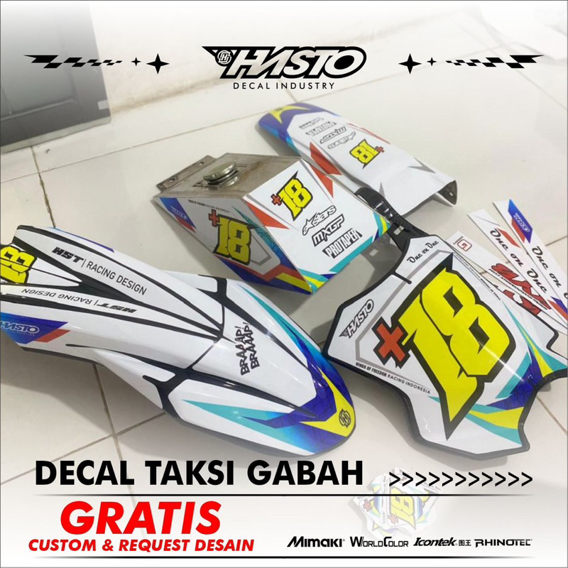 STIKER TAKSI GABAH-Stiker Taksi Muatan/OjekGabah/Decal Taxi