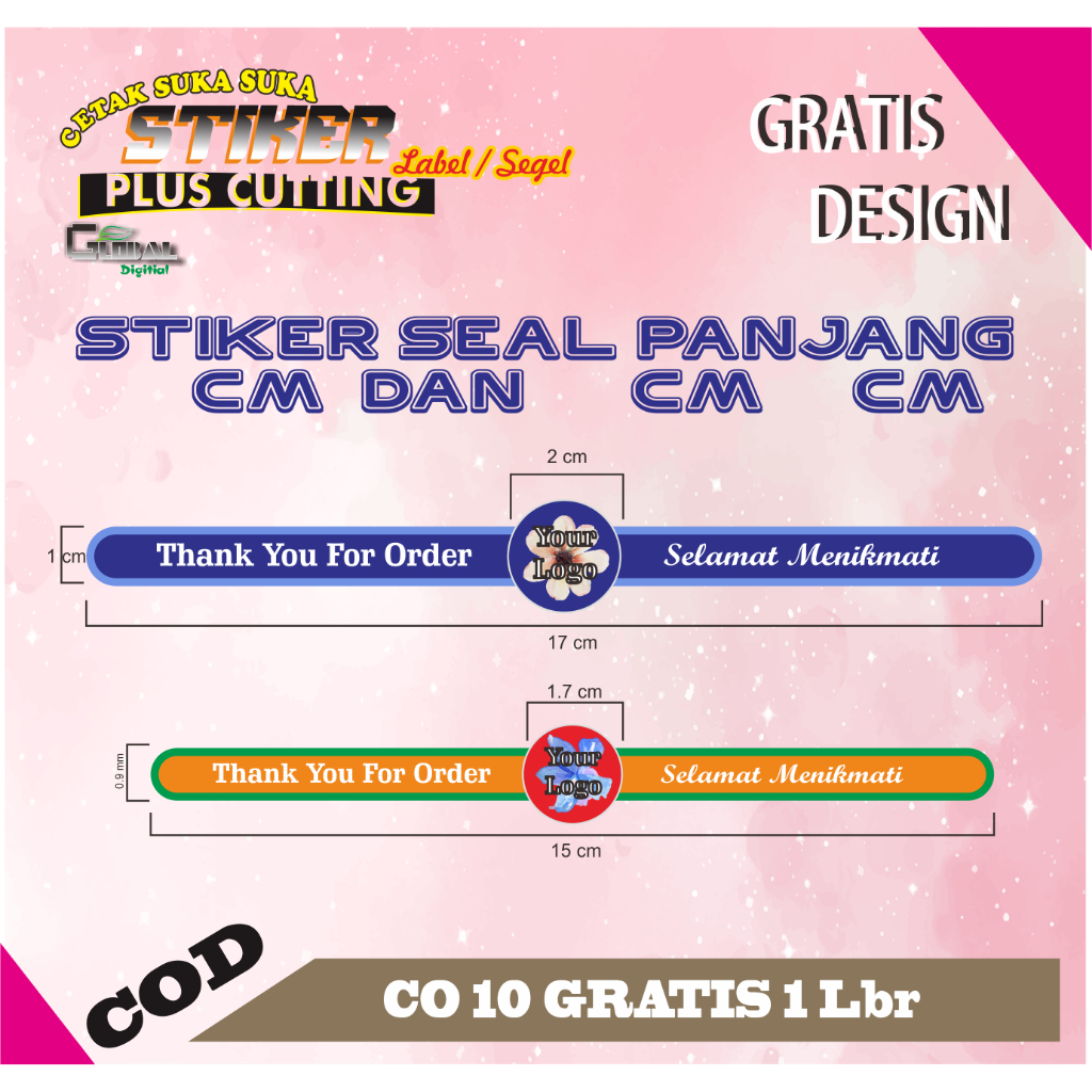 

STIKER SEAL PITA / LABEL / KIST & CUT/ (PRINT & CUT) SUKA SUKA / STIKER PITA