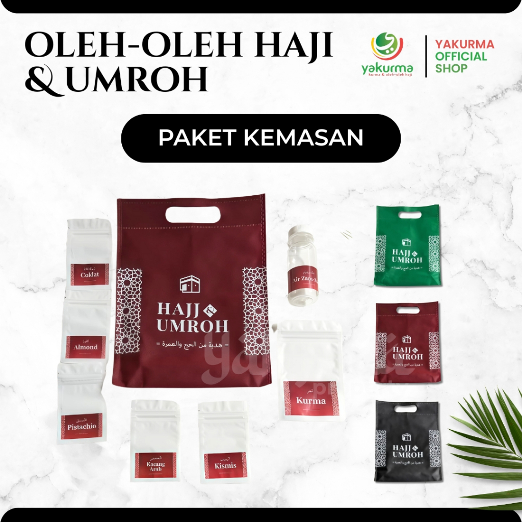 

Yakurma Paket Kemasan Oleh-oleh Haji & Umroh | Goodie Bag | Paket Komplit Kemasan