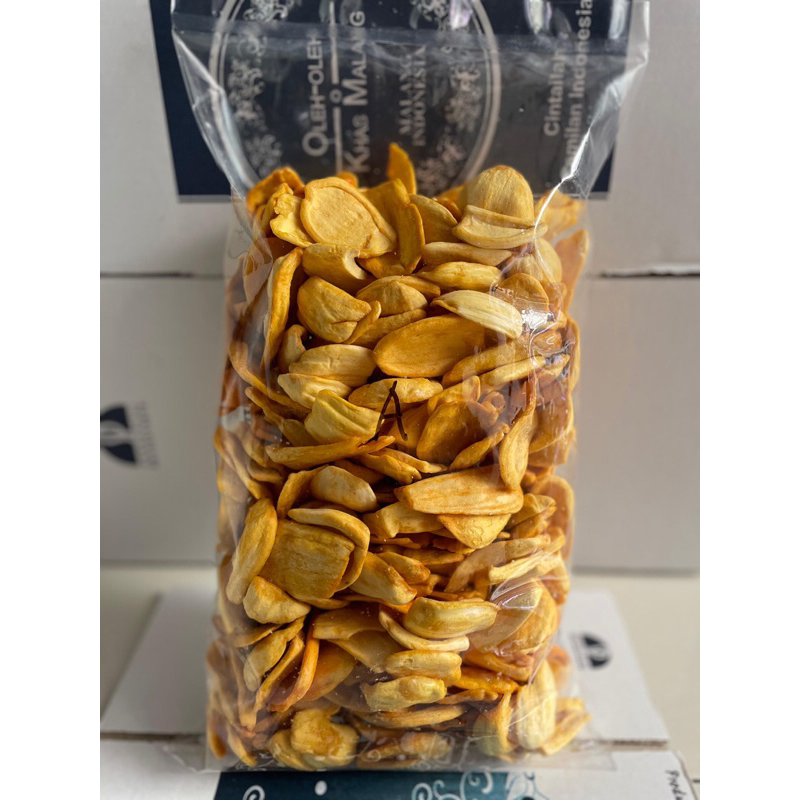 

Keripik Nangka Grade A1, Kripik Nangka Manis Renyah 500gr