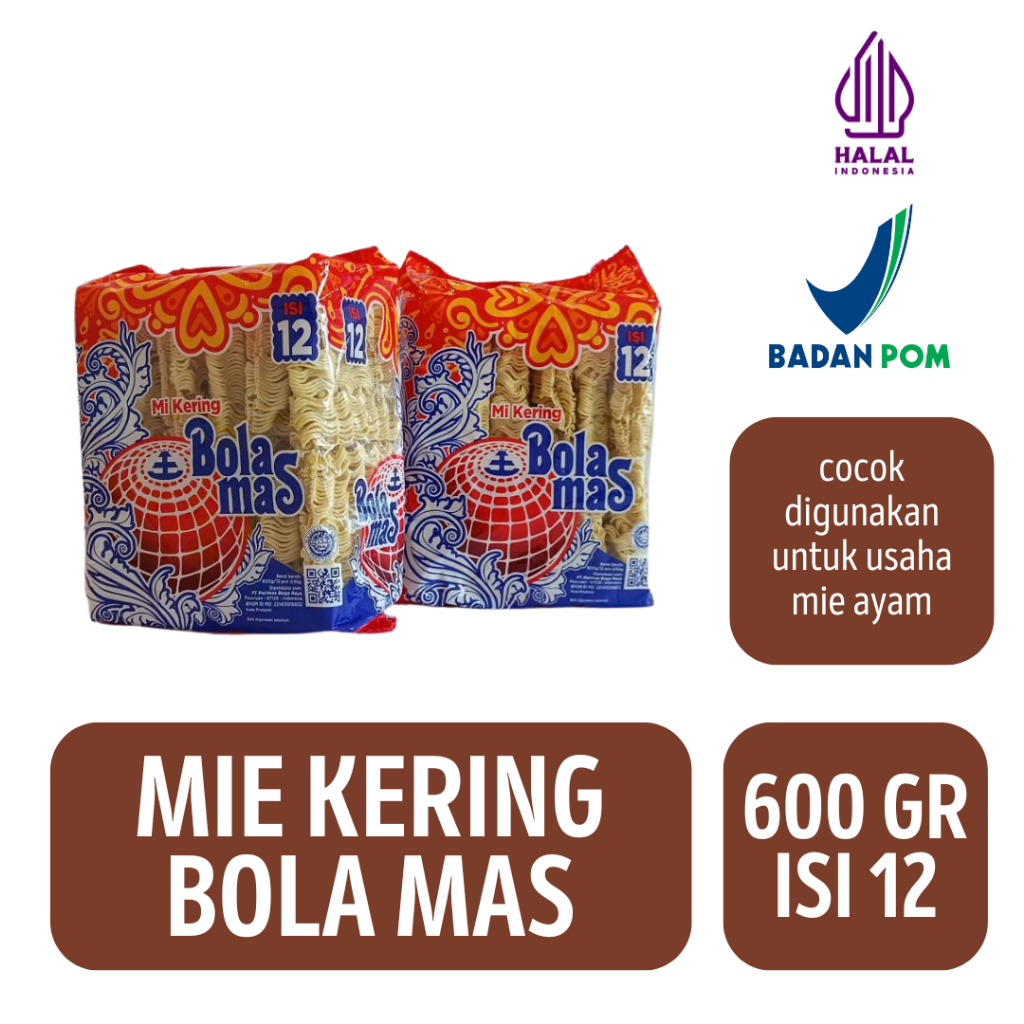 

Mie Kering Bola Mas [600GR ISI 12]