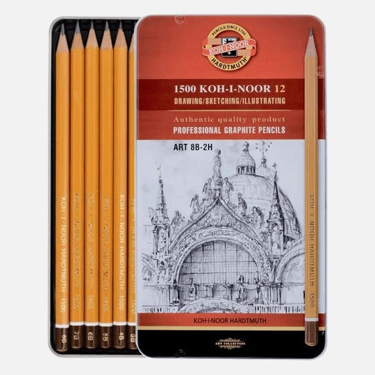 

KOH-I-NOOR 1500 Professional Graphite Pencil Art Set x 12