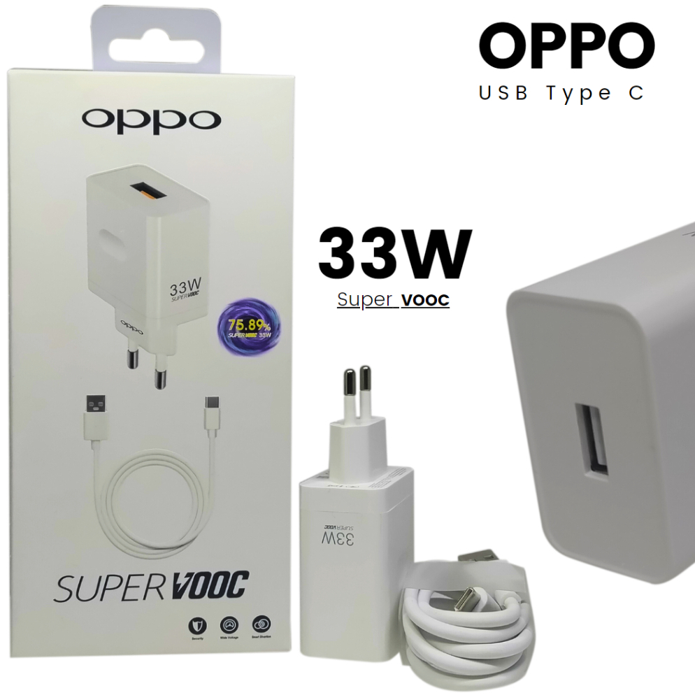 ORIGINAL Charger Oppo Super VOOC 33 Watt Ori 100% Casan Oppo Super Vooc 33 Watt USB C