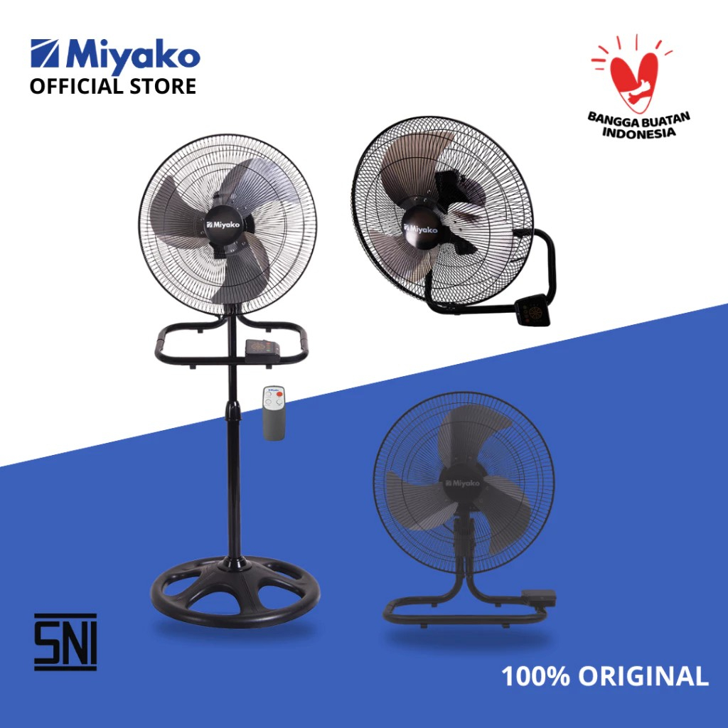 KIPAS ANGIN MIYAKO KST-18 RC kipas angin berdiri kipas angin dinding kipas angin meja kipas 3 fungsi