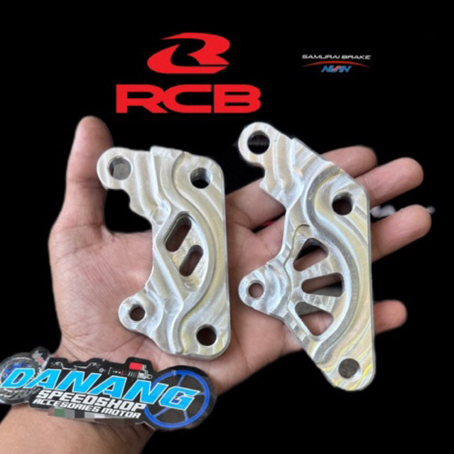 Breket Kaliper 2 Piston CNC RCB S1 Samurai Disc 220 260 300 PNP Fiz r Jupiter Z Vega R Lama Yang Di 