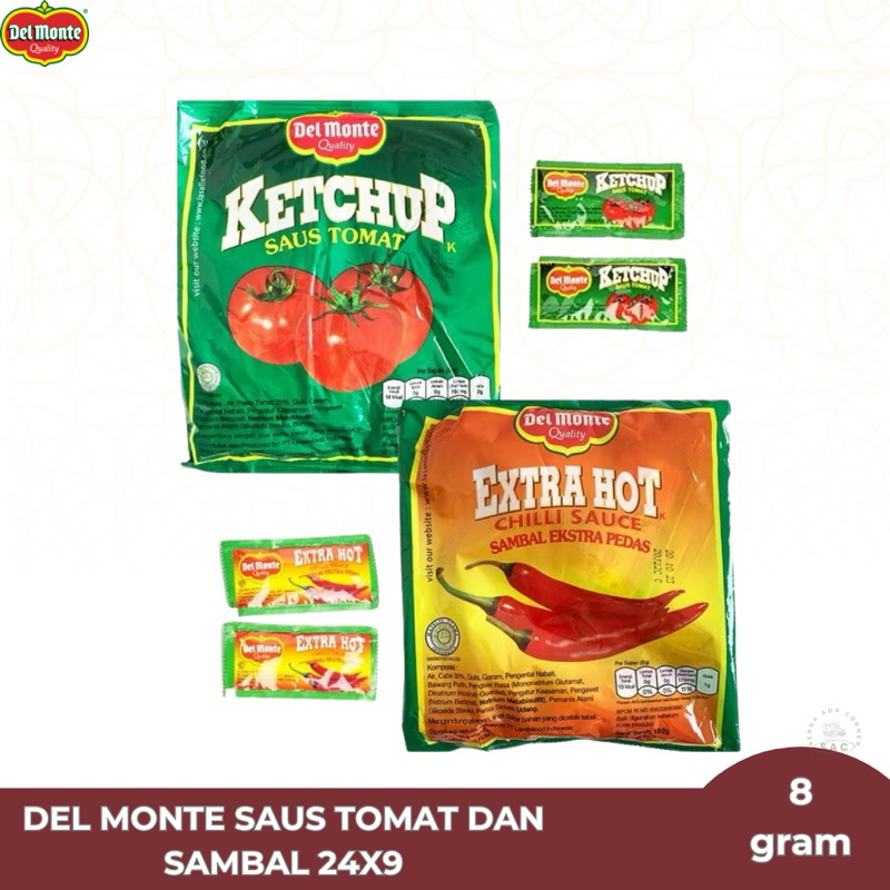 

Delmonte Saus Tomat Ketchup Sachet Saos Sambal Extra Hot Chili Sauce