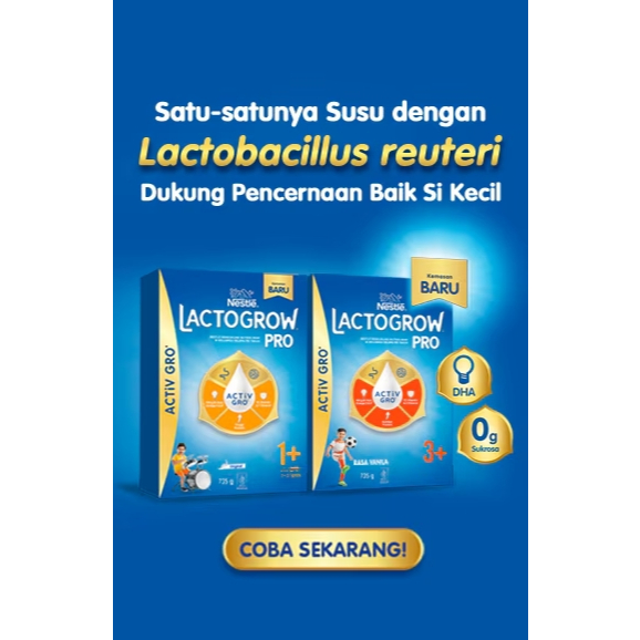 

Susu Lactogrow 1+ dan 3+ kemasan 1KG