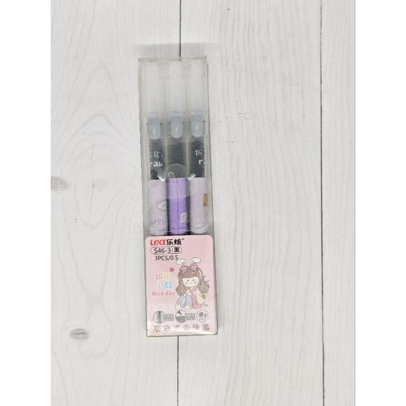 

Gel Pen LEA S-46-3 Pulpen Jel Murah 1 Pack Isi Pcs 0.5mm