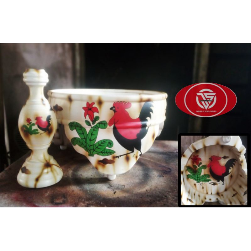 Tebok pleci airbrush Ayam