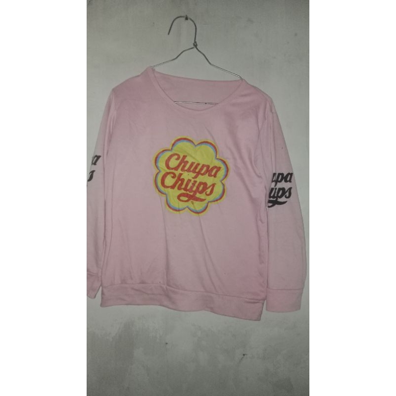 PRELOVED SWEATER CHUPA CHUPS PINK