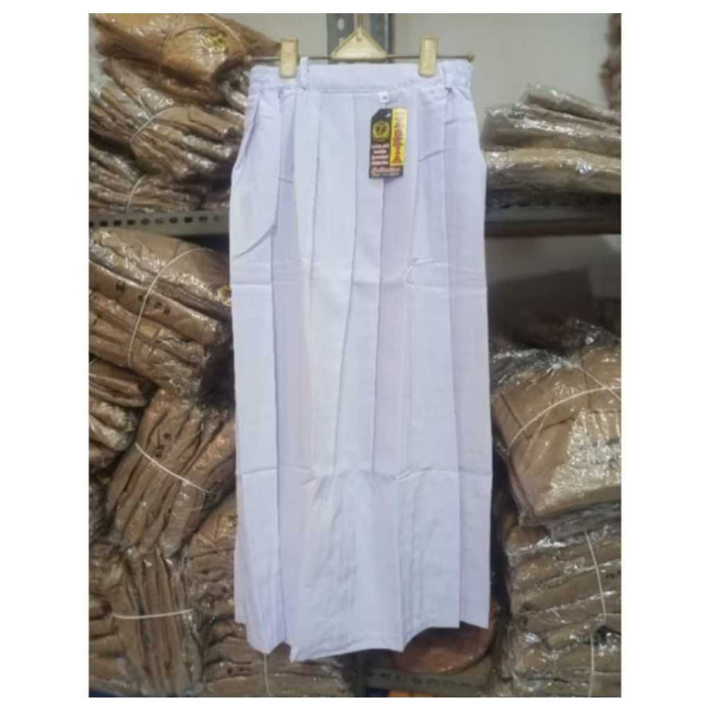 Rok Panjang SD Tissu / Rok Putih SD Panjang Tissu / Rok Panjang SD Putih Rempel Keliling Bahan Tissu