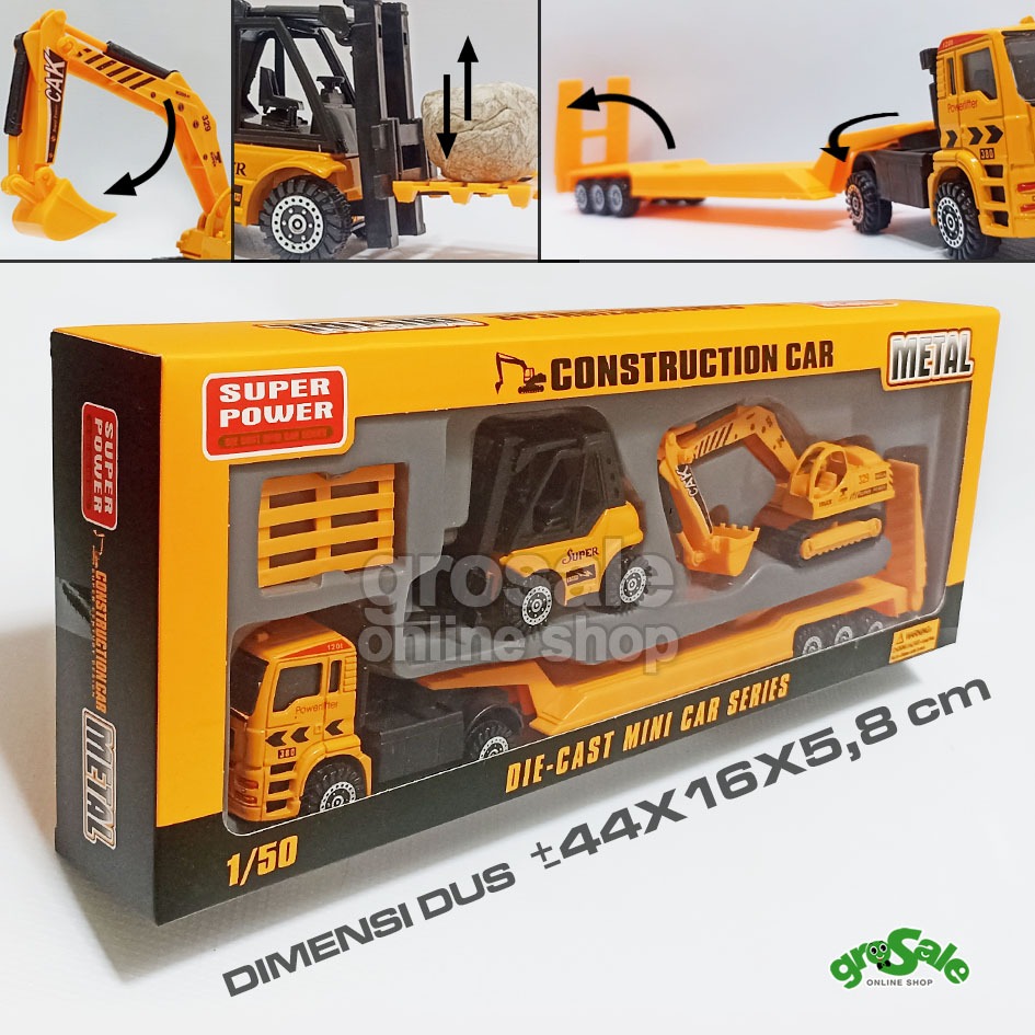MAINAN KOLEKSI CONSTRUCTION TRUCK DIECAST KONSTRUKSI TRUK MINIATUR REPLIKA ALAT BERAT BANGUNAN BIG P
