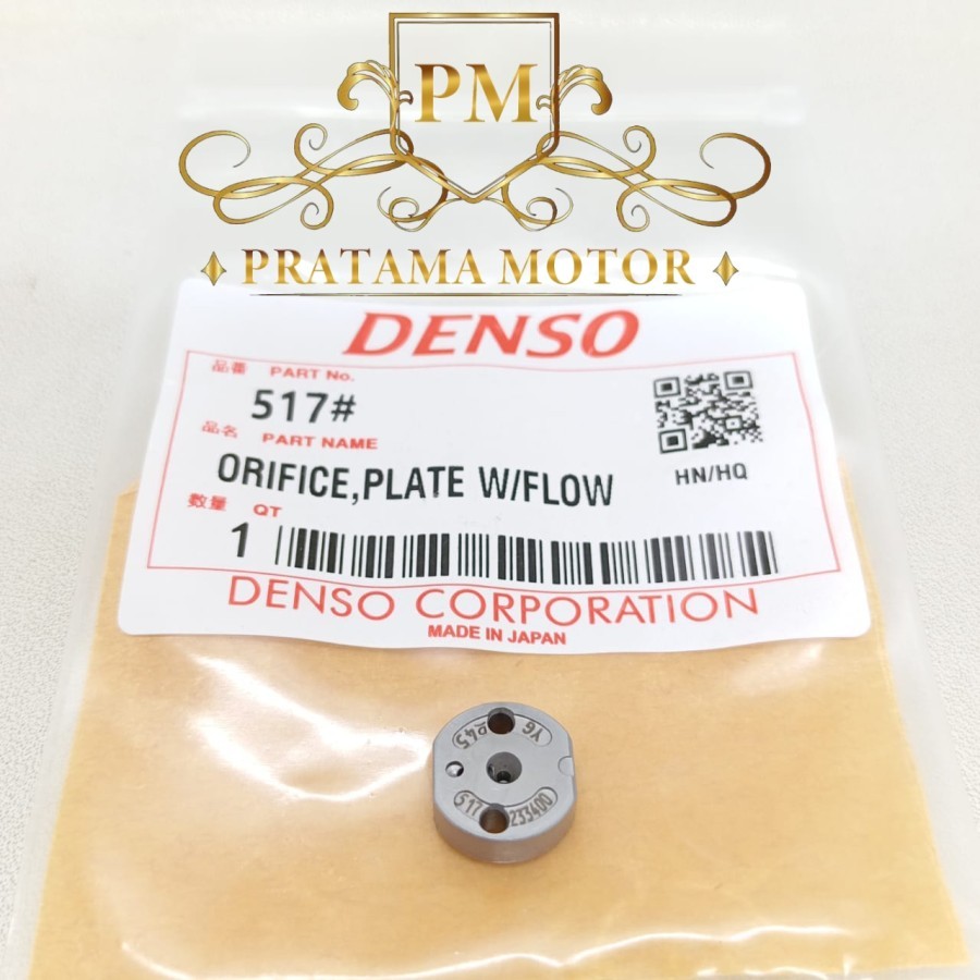 PLATE VALVE CONTROL ORIFICE COMMONRAIL INJECTOR DENSO TRITON 517 517#