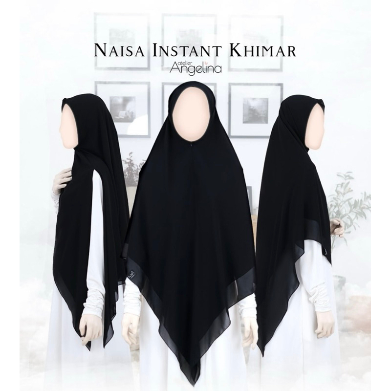 NAISA KHIMAR BANDANA ATELIER ANGELINA BLACK