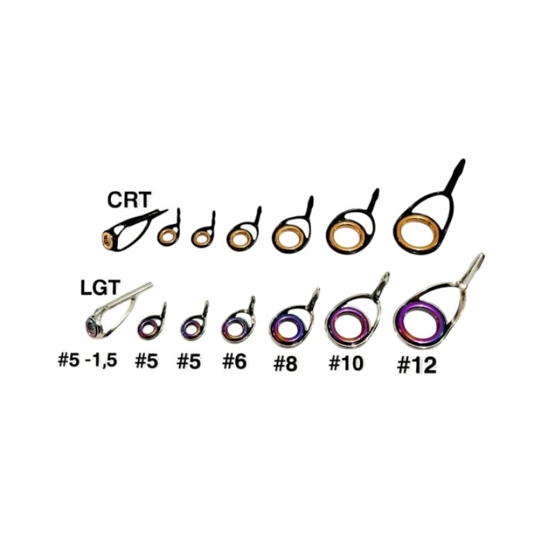 Ring Set Joran Spinning / Joran Udang Rainbow dan Hitam 7mata