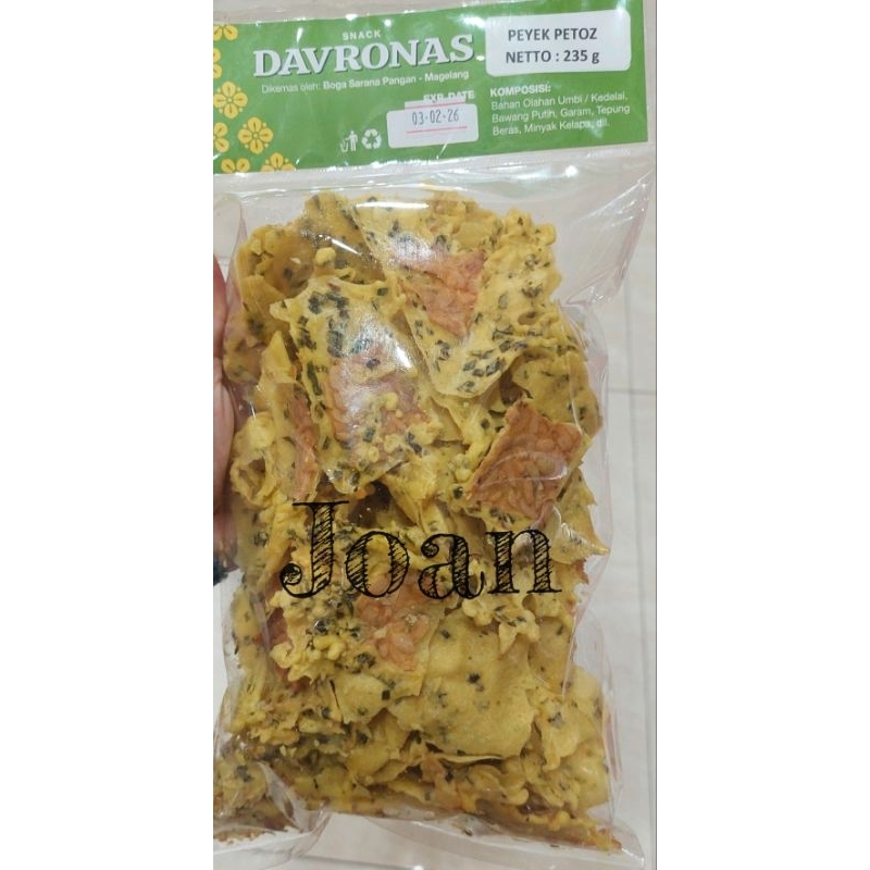 

Peyek Petos 265gr Davronas / Camilan & Oleh Oleh Khas Magelang Jogja Solo