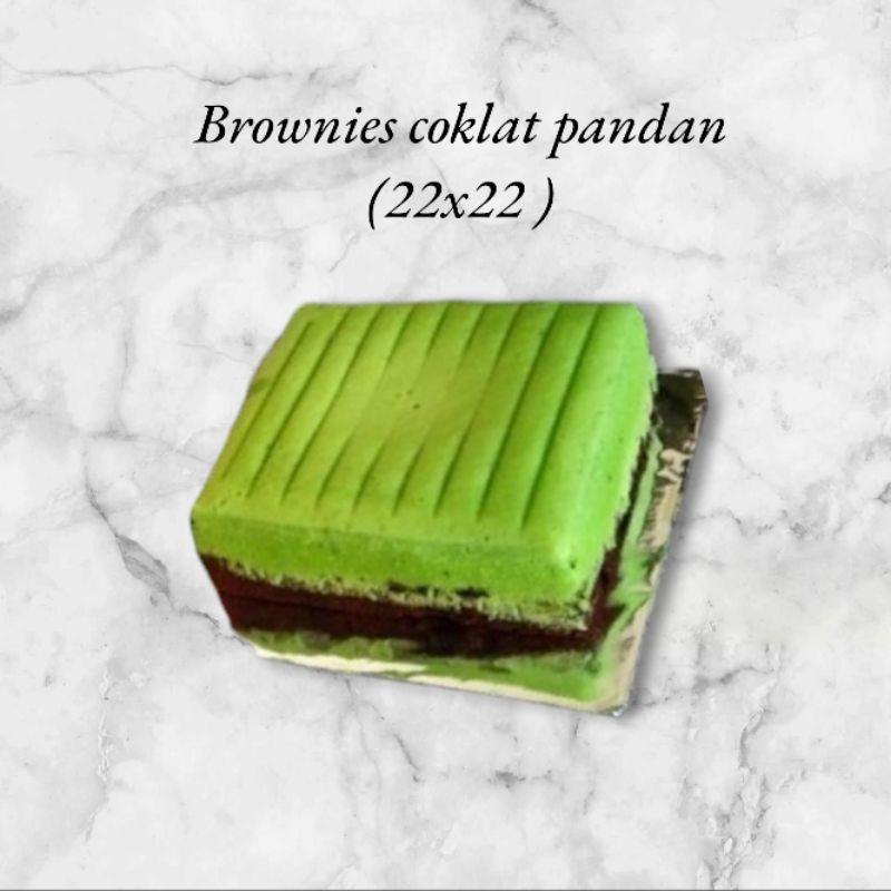 

Brownis kukus coklat pandan