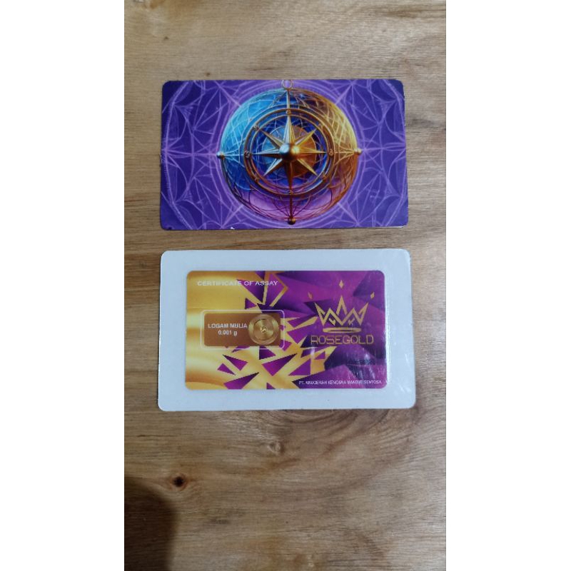 KARTU HIPERMETAFISIK + CHIP POSITIF EMAS 24 KARAT