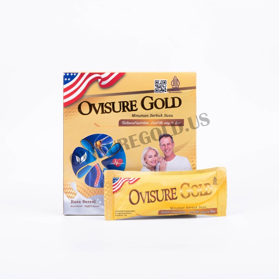 

ovisure gold susu kesehatan tulang dan sendi asli original isi 12 sachet