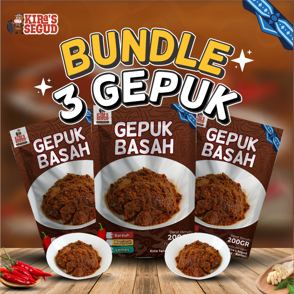 

Paket Hemat 3 Gepuk Kira’s Segud | Daging Empuk & Berbumbu