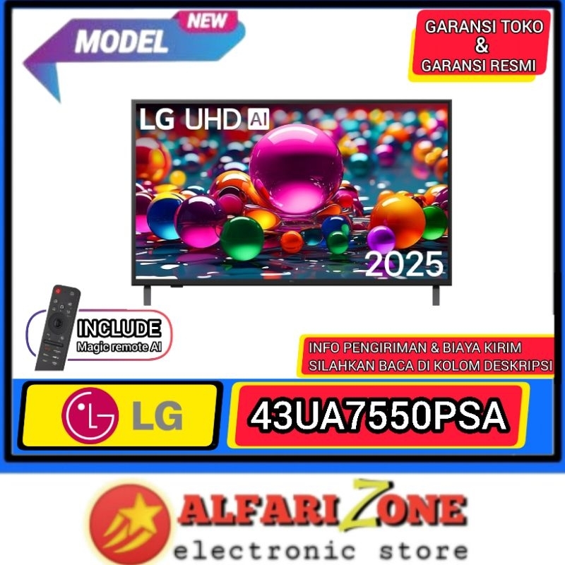 LG 43UA7550PSA Smart TV LG 43 inch 4K UHD TV LG 43" 43UA7550