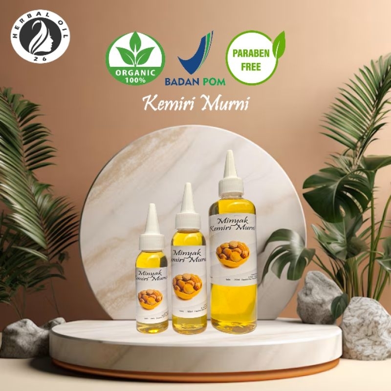 Kemiri Hair Oil Hitam & Gold 100% Organic - Hair Care - Perawatan Rambut