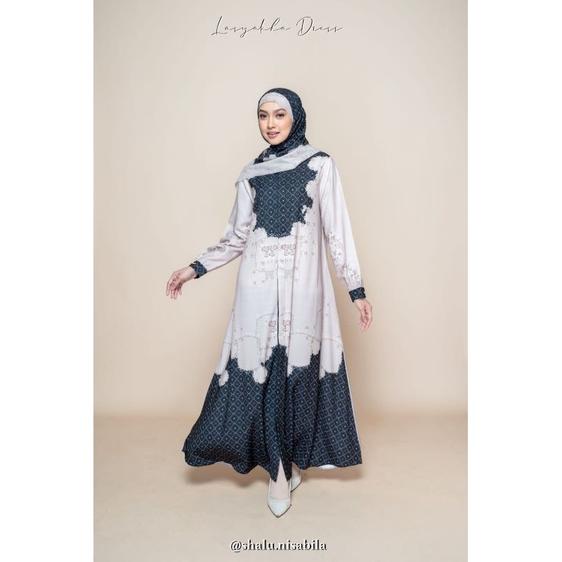 LASYAKA DRESS SET SCARF By Shalu Nisabila