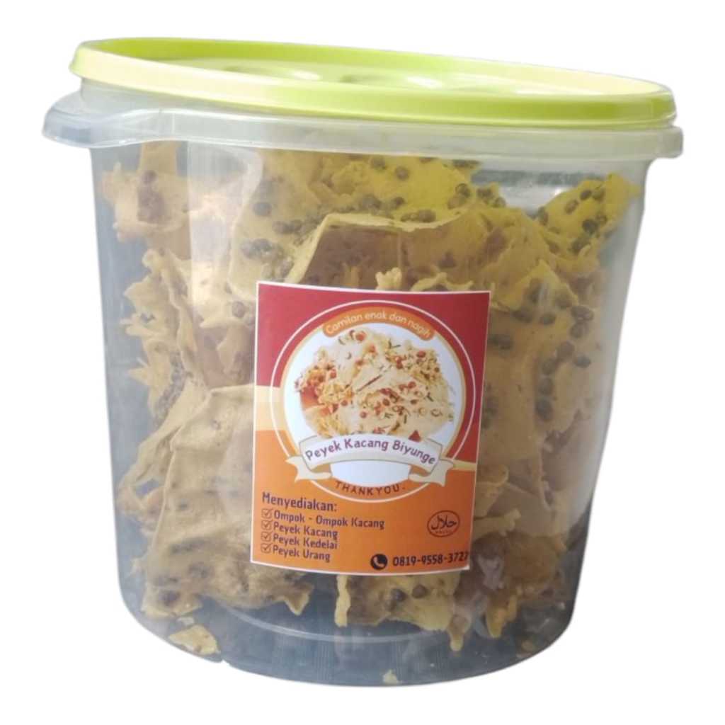 

peyek biyunge -peyek kacang tanah renyah, enak, gurih, banyak varian tersedia toples 200gr