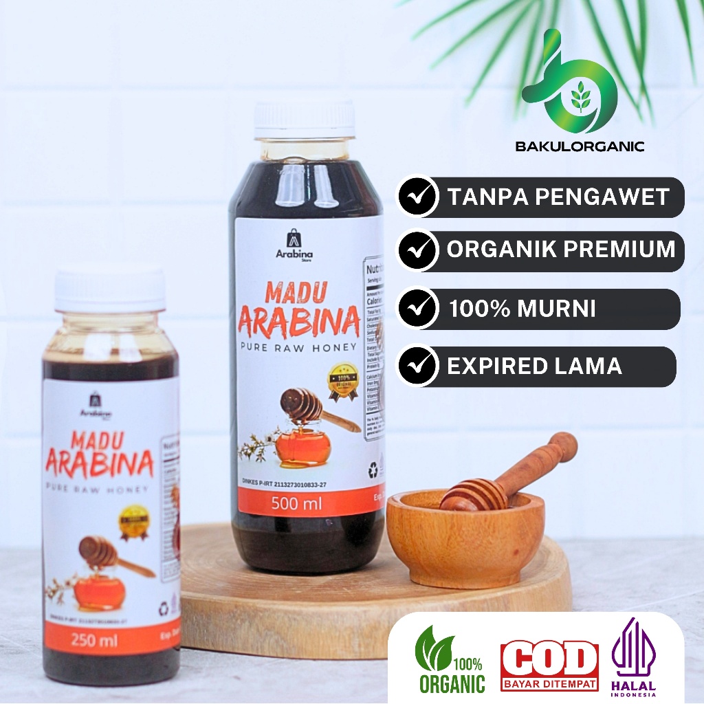 

Bakulorganic Madu Asli Murni 100% Tanpa Campuran Pure Raw Honey