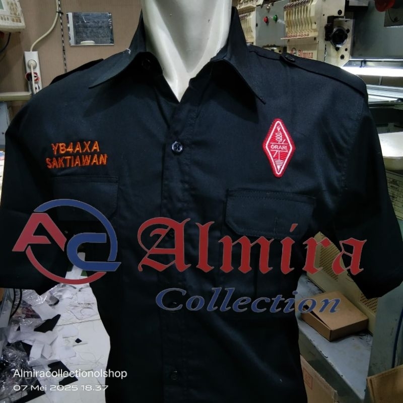 kemeja Orari  hitam terbaru seragam Orari hitam baju orari