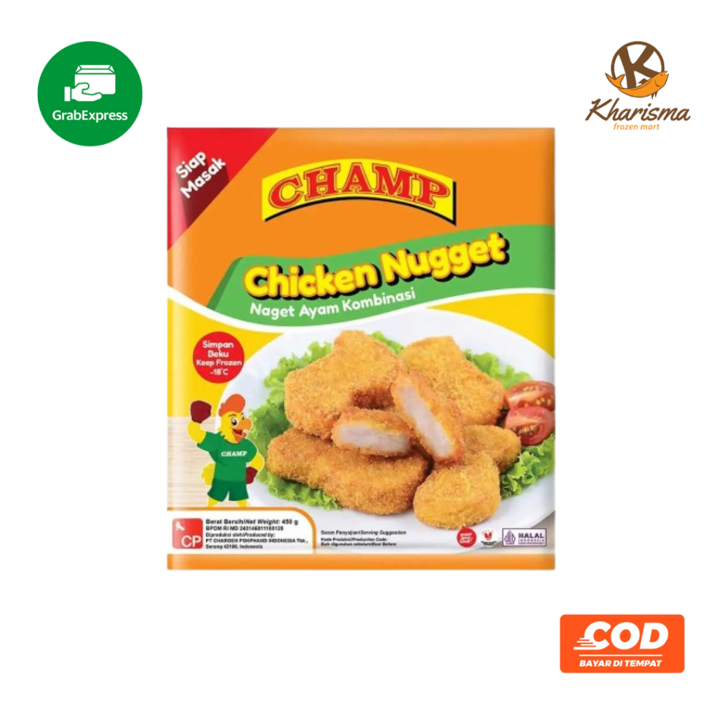 

Nugget Ayam Champ Chicken Nugget Frozen Food 500g (AREA SUMBAR)