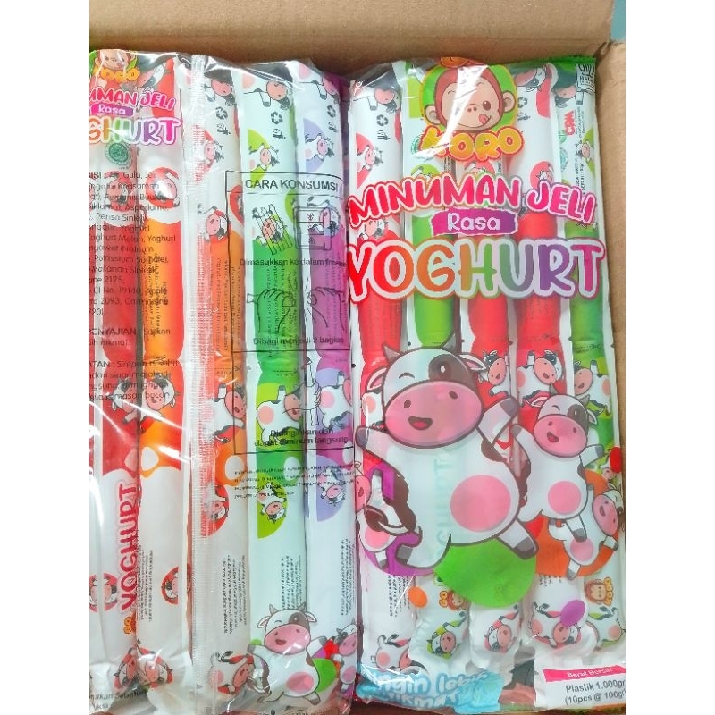 

GOKORO YOGURT STIK Isi 8 x 10 Pcs Ecer @ 2.000 Yogurt Jumbo Aneka Rasa Buahan Exp Aman