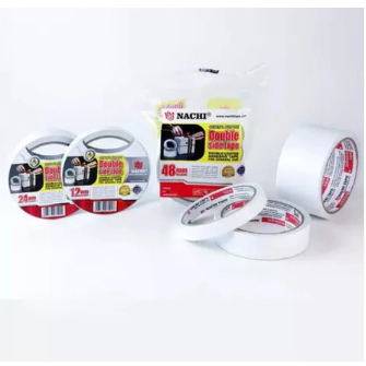 

Double Tape / Dobel Tip / NACHI TAPE Kuat Lengket 1 inch / 1/2 inch x 10 yard